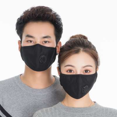 PM2.5 Anti Dust Masks Cotton Washable Breath Valve Mouth Mask Activated Carbon Filter Mouth-muffle Bacteria Proof Flu Face Masks