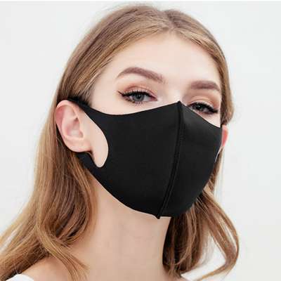 Black Mouth Mask Soft Nano Fiber Sponge Breathing Protective Face Masks Unisex Warm Mouth-muffle Anti-Dust Respirator